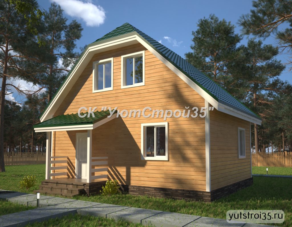 Каркасный дом 6х8 м под ключ К12