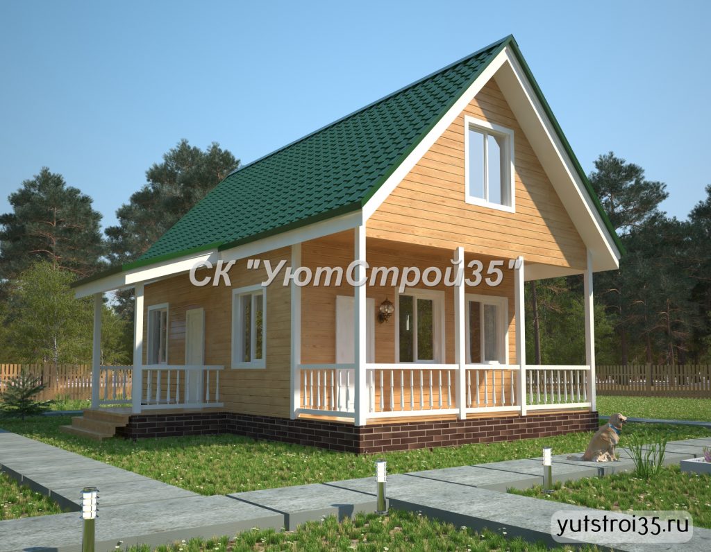 Какасный дом 6х9.5 м под ключ К15