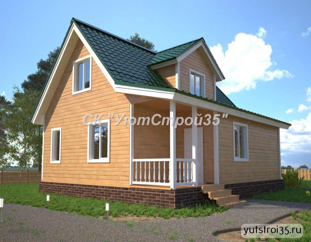 Каркасный дом 8х9 м под ключ К19